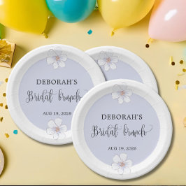 Romantischer Lilac Floral Bridal Brunch Pappteller