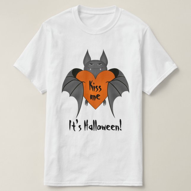 Romantischer lustiger Halloween-Schläger T-Shirt (Design vorne)