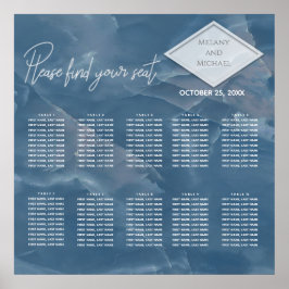 Romantischer Marmormarmor, geometrische Kalligraph Poster