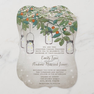 Romantischer Mason Jar Aquamarin Aqua Coral Einladung