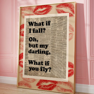 Romantischer Motivationszitat Zeitungs-Wandkunst Poster