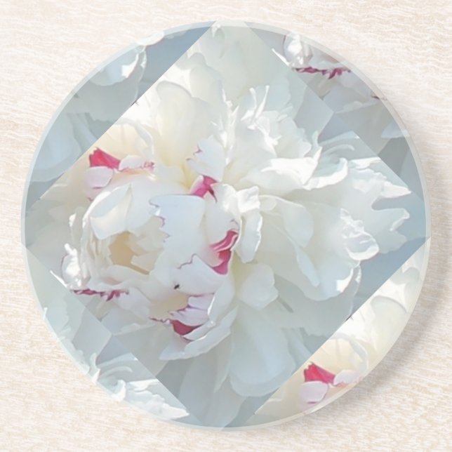 Romantischer Multi-Peony-Untersetzer Sandstein Untersetzer (Vorne)