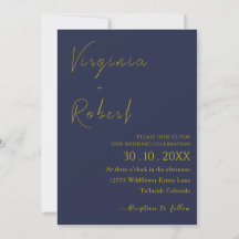 Romantischer Navy Blue | Minimalistische Skripthoc