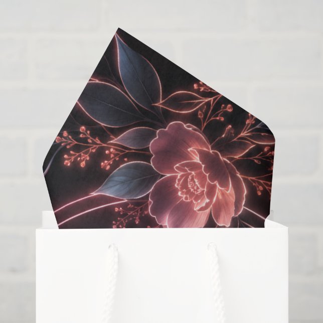 Romantischer Neon-Blumen-Hochzeitsbogen-Glanz Seidenpapier (Geschenktüte)