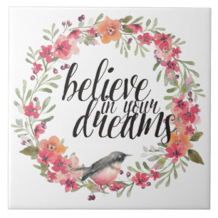 Romantischer Oleander Bird Pink Floral Dream Fliese