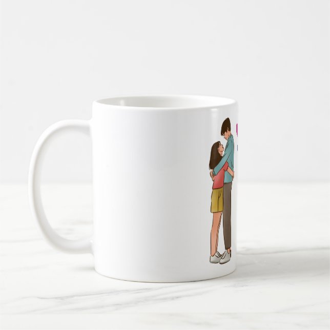 Romantischer Paarliebesbecher Kaffeetasse (Links)