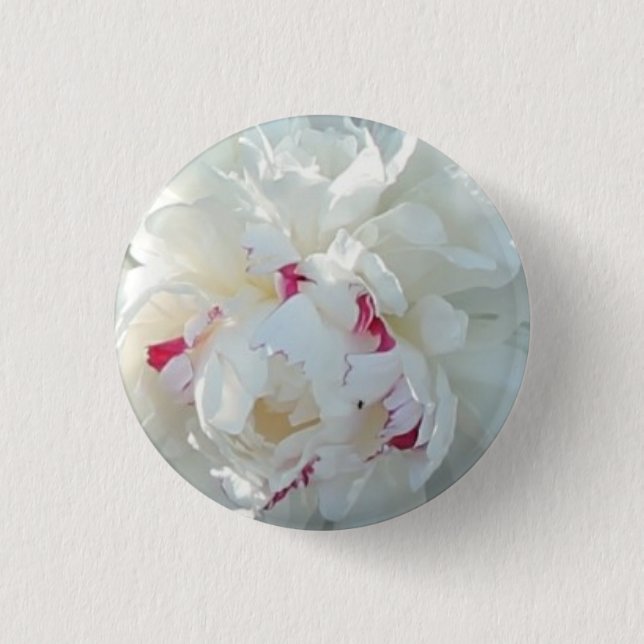 Romantischer Peony Button (Vorderseite)
