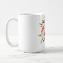 Romantischer Pfingstrosenstrauß mit Diamantring Kaffeetasse