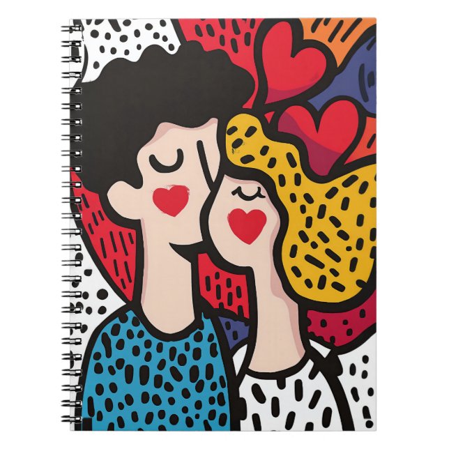 Romantischer Pop Kunst, Dichtung und Musik Notizblock (Vorderseite)