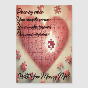 Romantischer Puzzle-Vorschlag-Magnet Magnetkarte