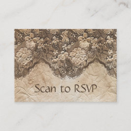 Romantischer QR-Code für Vintage Ländergrenzen - U Begleitkarte