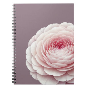 Romantischer rauchiger Mauve-Rosé-Blüten-Botanik Notizblock