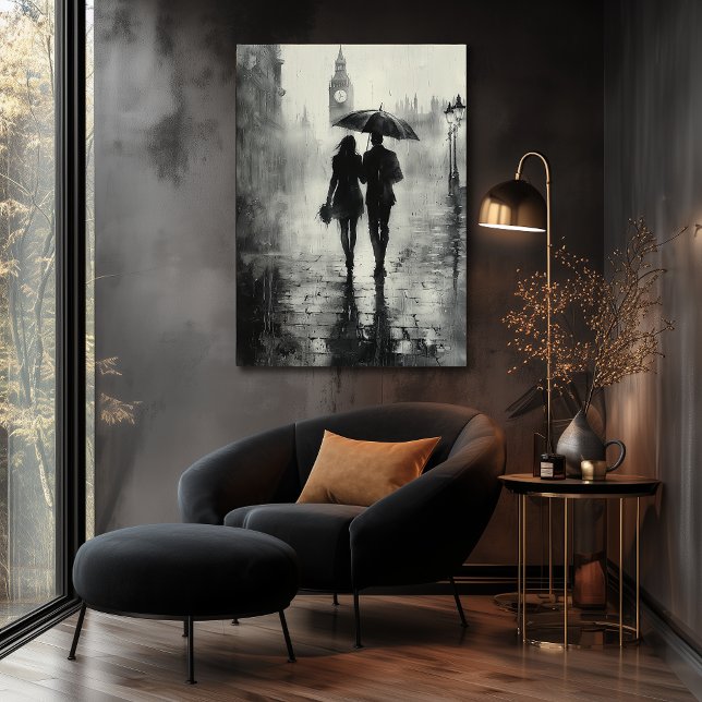 Romantischer Regenwald in London - Charcoal Style Poster (Von Creator hochgeladen)