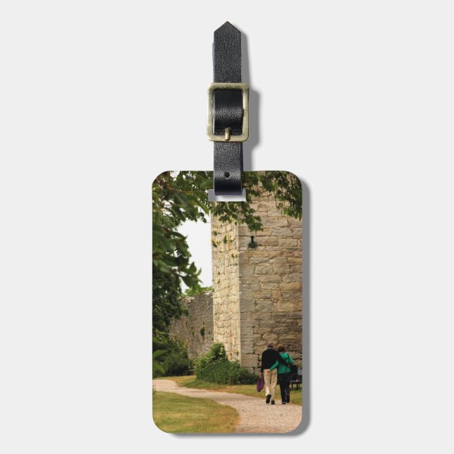 Romantischer reisender Paar-Gepäckanhänger Gepäckanhänger (Vorderseite vertikal)