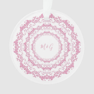 Romantischer Retro-Rosa Mandala Ornament