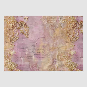 Romantischer Rokoko Dusty Rose Antik Spitze Seidenpapier