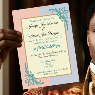 Romantischer Rokoko Floral Wedding Einladung