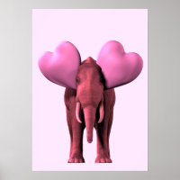 Romantischer rosa Elefant