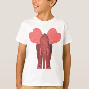 Romantischer rosa Elefant T-Shirt