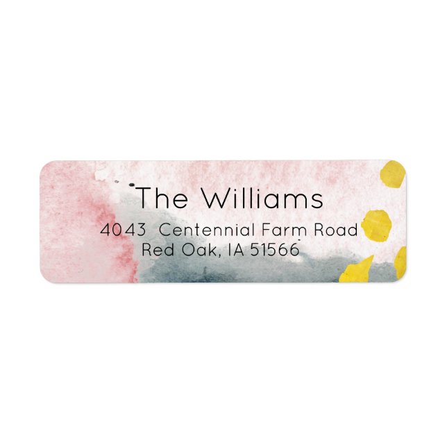 Romantischer Rosa Grau und Gold Wasserfarbe (Vorne)