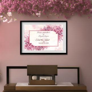 Romantischer rosa Kirschblossom Das Knotentposter  Poster