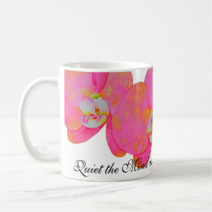 Romantischer Rosa Orchid Wasserfarbe tropische Blu Tasse