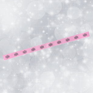 Romantischer Rosa Scroll Herzstück Satinband