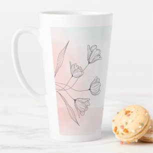 Romantischer Rosa Watercolor Milchtasse