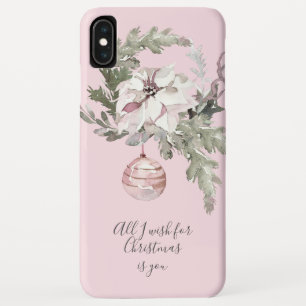 Romantischer rosa Weihnachten Floral iPhone XS Max Case-Mate iPhone Hülle