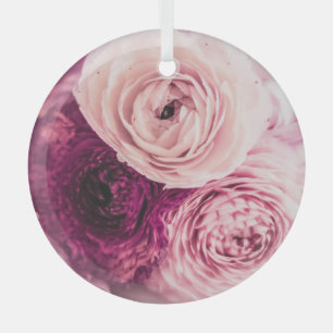 Romantischer Rosenstrauß: Vintage-Branding. Ornament Aus Glas