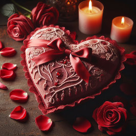 ROMANTISCHER ROTER HERZ VALENTINSTAG FEIERTAGSKARTE