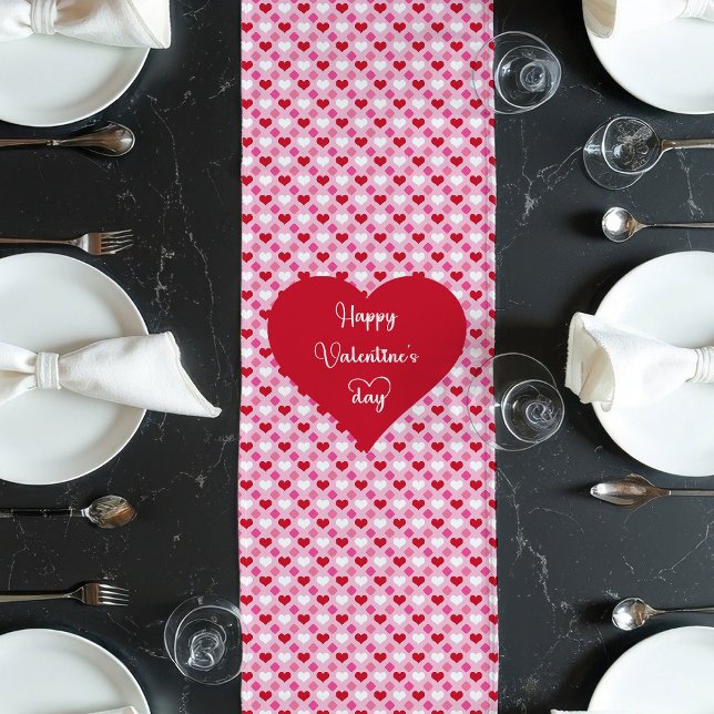 Romantischer roter Herzen-Tischläufer-Geschenk für Großer Tischläufer (Romantic Red Hearts Table Runner Gift for Boyfriend)