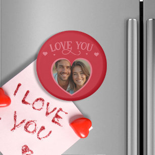 Romantischer roter Hintergrund mit benutzerdefinie Magnet