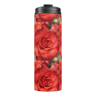 Romantischer roter Rosen-Makro-Thermal-Tumbler Thermosbecher