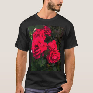 Romantischer roter Rosengarten Rosarium T-Shirt
