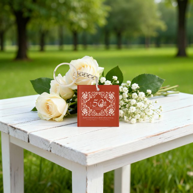 Romantischer Roter Schlüsselanhänger zum 50. Jubil (Von Creator hochgeladen)