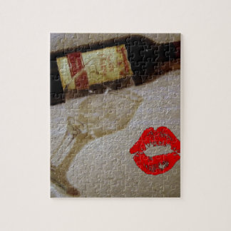Romantischer Rotweingläser I des Kusses Liebe-Wein Puzzle