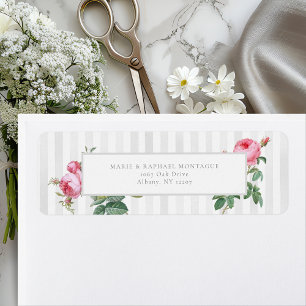 Romantischer, schicker französischer Rosen-Botanik