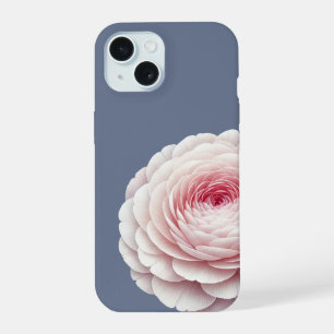 Romantischer Schieferblauer Röte Floral iPhone 15 Hülle