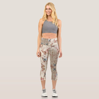 Romantischer Schmetterling Capri Leggings