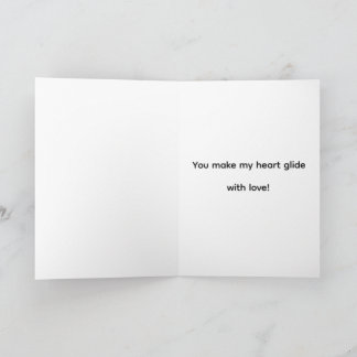 Romantischer Schwan zum Valentinstag Karte