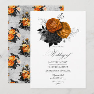 Romantischer Shabby-Chic-Gotischer-Blumenstil Einladung
