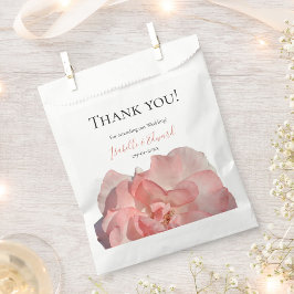 Romantischer Single Coral Rose Hochzeit Geschenktütchen