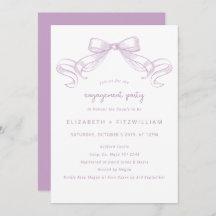 Romantischer Sketched Bow | Lilac Engagement Party