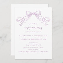 Romantischer Sketched Bow | Lilac Engagement Party