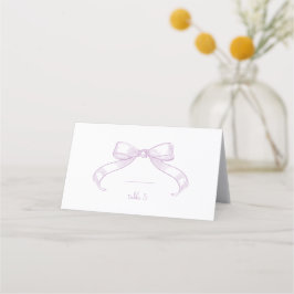 Romantischer Sketched Bow | Lilac Handwrite-Platzk Platzkarte