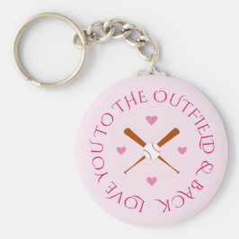 Romantischer Sondertext für Baseball Schlüsselanhänger