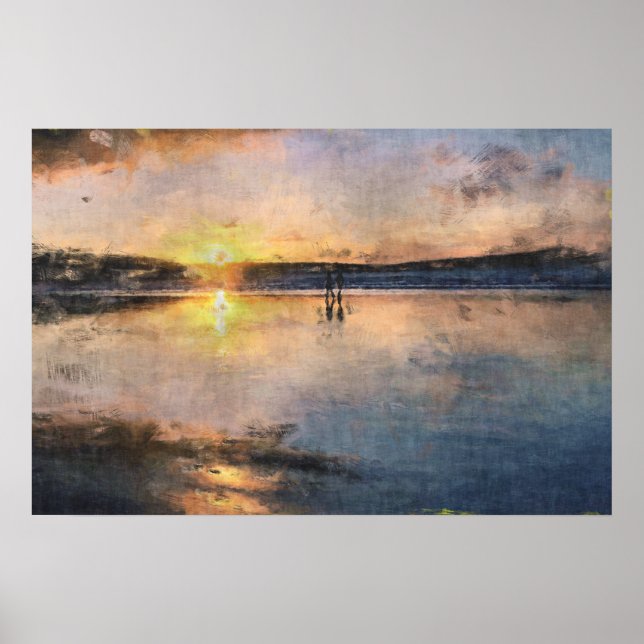 Romantischer Sonnenuntergang Poster (Vorne)