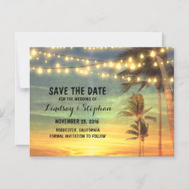 Romantischer Sonnenuntergang Save the Date Magneteinladung