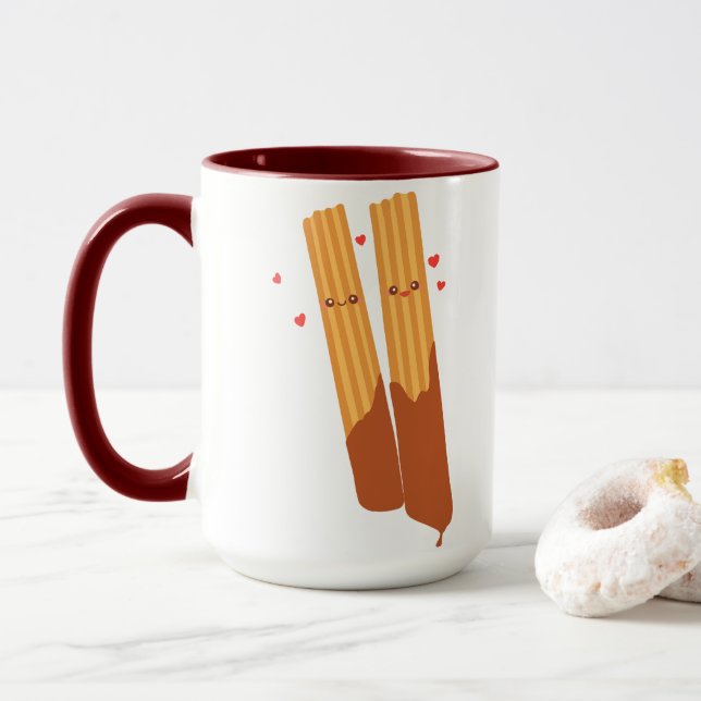 Romantischer Spanischer Churros Tasse (Mit Donut)